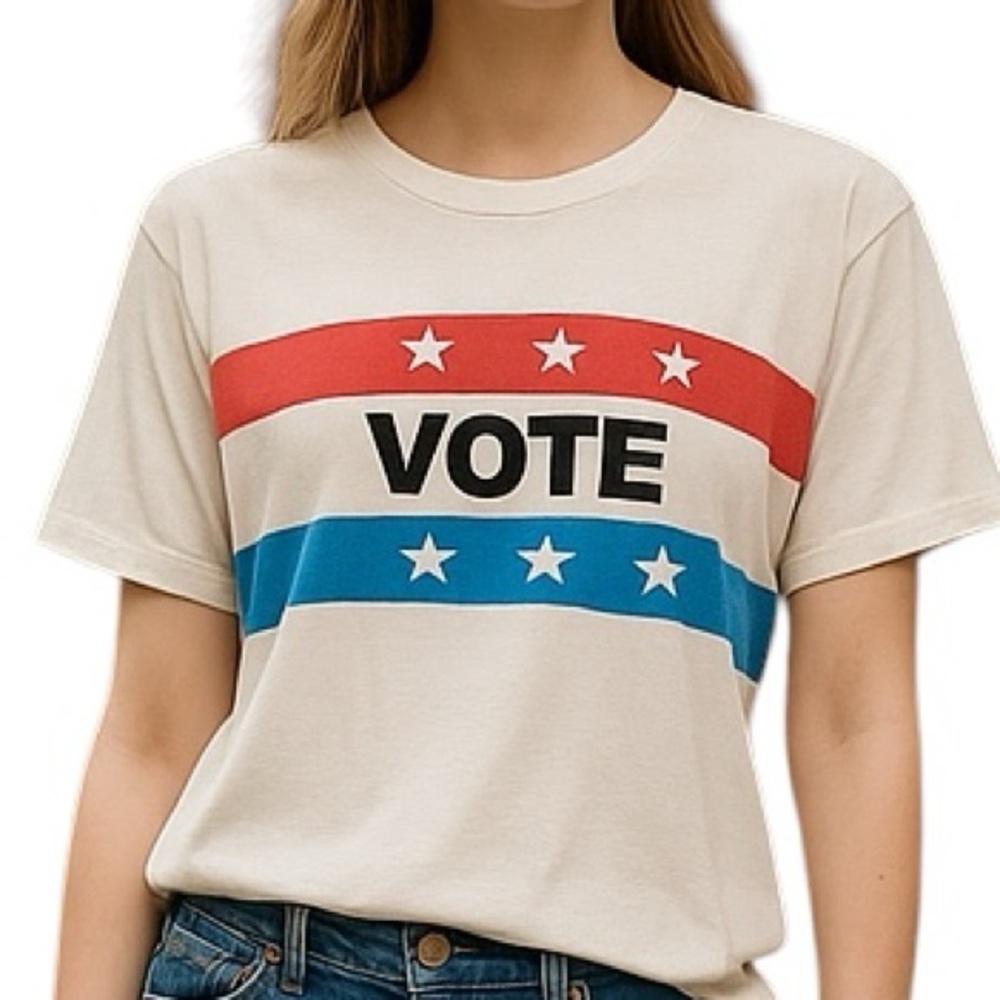 Wildfox Patriotic Vote Tee in Red White Blue Size Medium